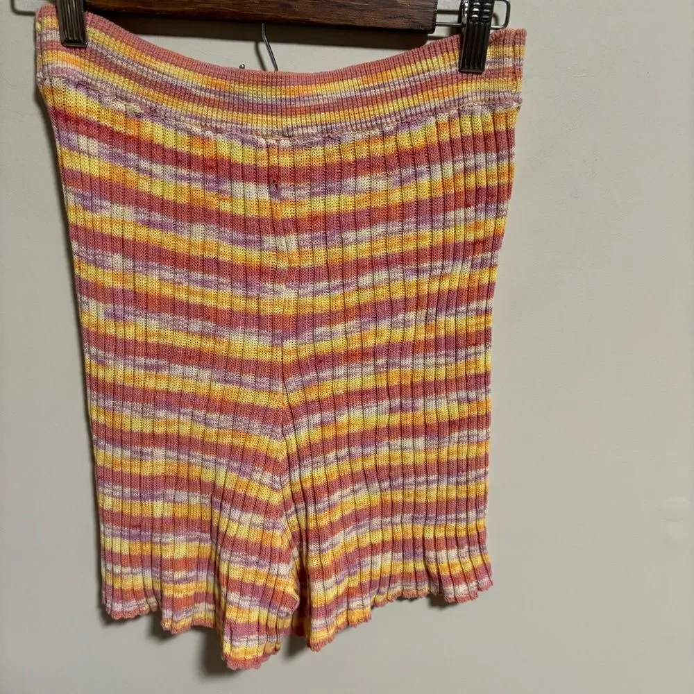 Free People Aquarius Knot Crochet Sweater Shorts- Size Small